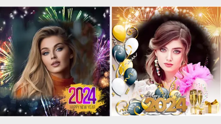 New year photo frame 2024 android App screenshot 1