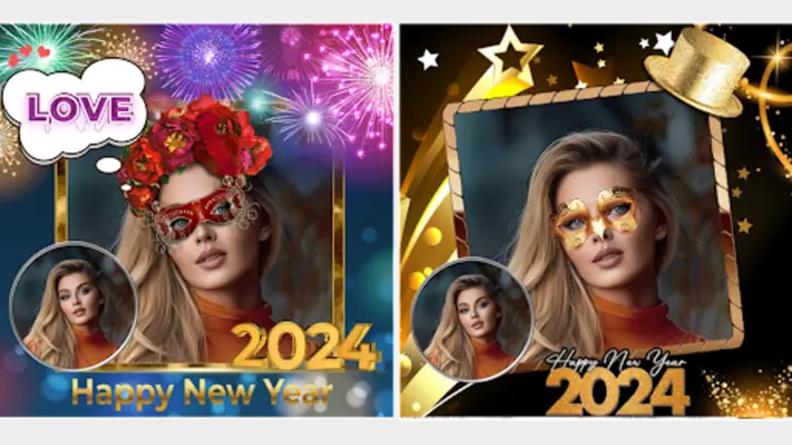 New year photo frame 2024 android App screenshot 2