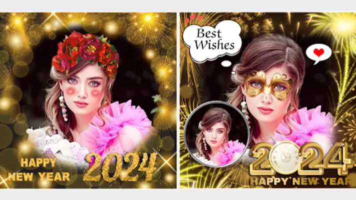 New year photo frame 2024 android App screenshot 5