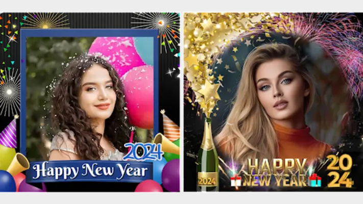 New year photo frame 2024 android App screenshot 6